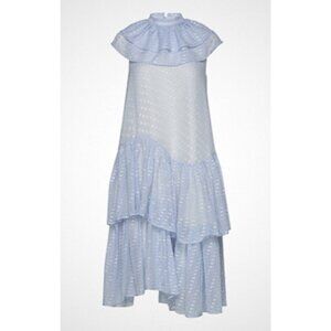 Birgitte Herskind pierre Midi Dress Powder Blue Silver Purple 34 US 2 XS